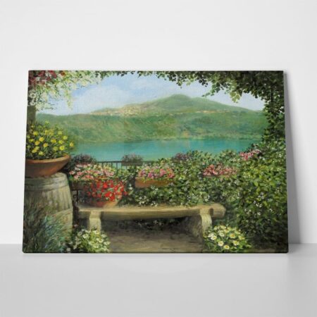 Πινακας σε καμβά LAKE GARDEN - Λιμνες - Ποταμια