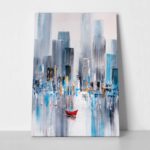 Πινακας σε καμβά MANHATTAN BAY OIL PAINTING