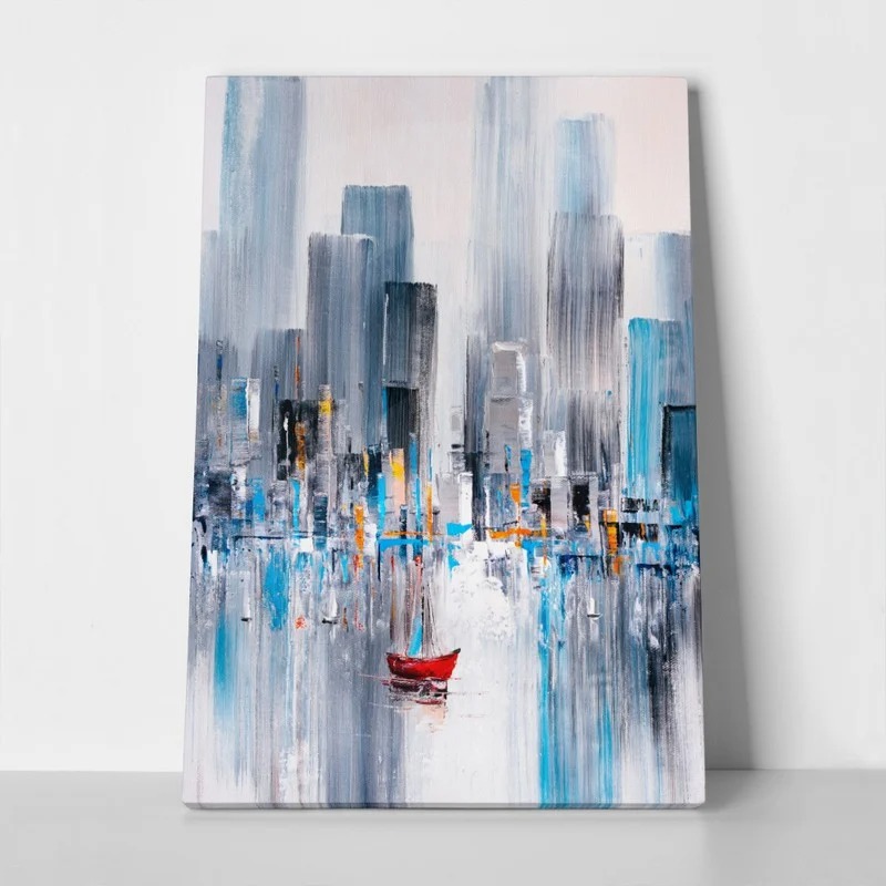 Πινακας σε καμβά MANHATTAN BAY OIL PAINTING