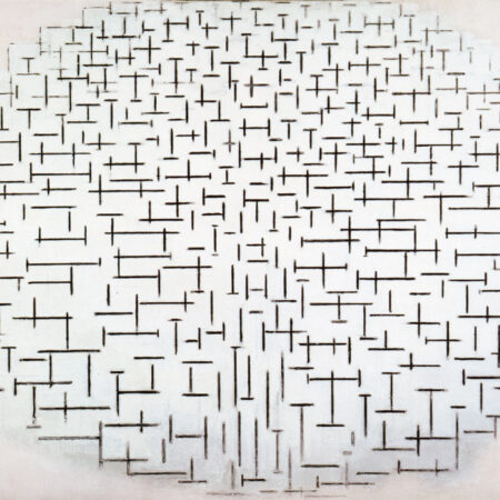 Πινακας σε καμβά MONDRIAN - COMPOSITION 10 IN BLACK AND WHITE - Mondrian Piet Sticky 5