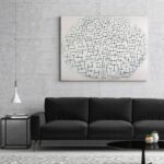 Πινακας σε καμβά MONDRIAN - COMPOSITION 10 IN BLACK AND WHITE