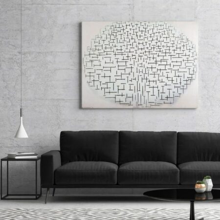 Πινακας σε καμβά MONDRIAN - COMPOSITION 10 IN BLACK AND WHITE - Mondrian Piet
