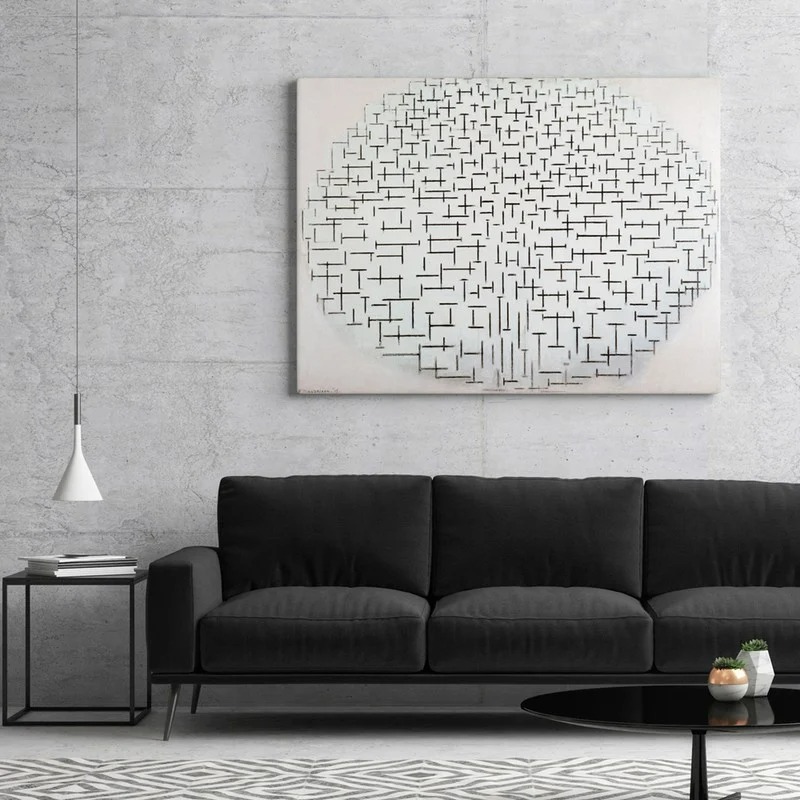 Πινακας σε καμβά MONDRIAN - COMPOSITION 10 IN BLACK AND WHITE