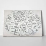 Πινακας σε καμβά MONDRIAN - COMPOSITION 10 IN BLACK AND WHITE