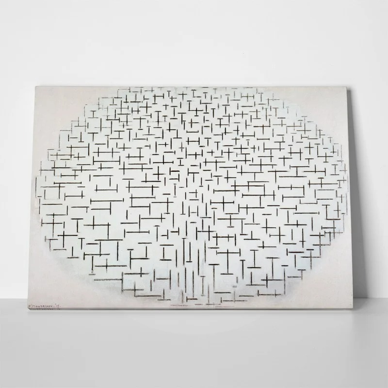 Πινακας σε καμβά MONDRIAN - COMPOSITION 10 IN BLACK AND WHITE