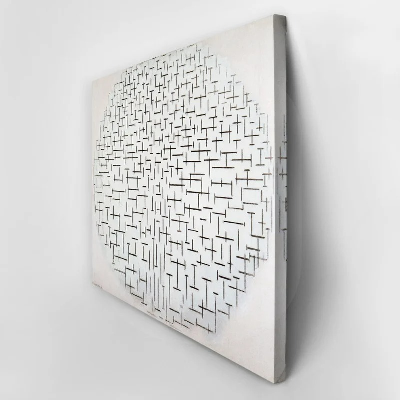 Πινακας σε καμβά MONDRIAN - COMPOSITION 10 IN BLACK AND WHITE