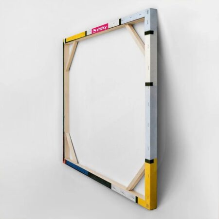 Πίνακας σε καμβά MONDRIAN - COMPOSITION WITH LARGE RED PLANE YELLOW BLACK GRAY AND BLUE - Mondrian Piet Sticky 4
