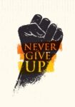 Πινακας σε καμβά NEVER GIVE UP