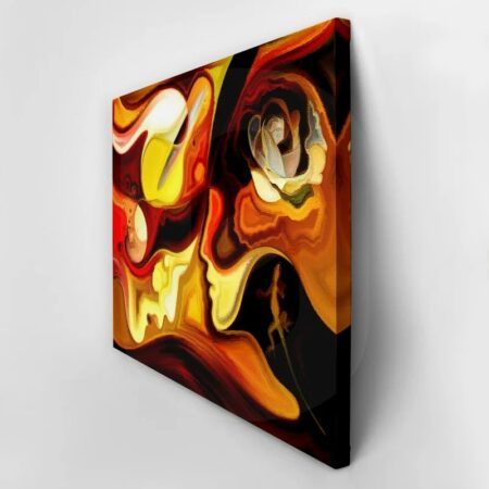 Πινακας σε καμβά PAINTING FEMALE MALE PROFILES RELATIONSHIP - Αφηρημενα και Abstract Sticky 2