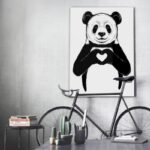 Πινακας σε καμβά PANDA HEART