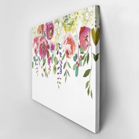 Πινακας σε καμβά PASTEL COLORS WATERCOLOR FLORAL DROP - Τριανταφυλλα Sticky 2