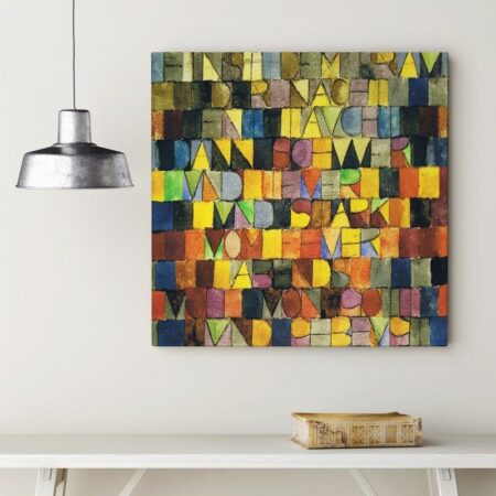 OUTLET Πίνακας σε καμβά PAUL KLEE - ONCE EMERGED FROM THE GREY OF NIGHT 120cm x 120cm - OUTLET