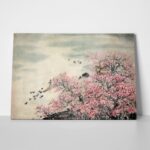 Πινακας σε καμβά PINK CHINESE LANDSCAPE