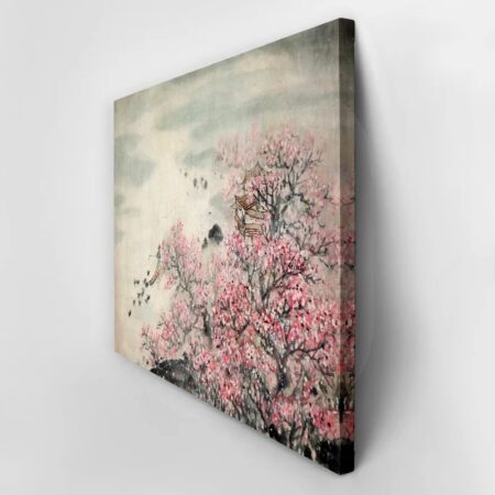 Πινακας σε καμβά PINK CHINESE LANDSCAPE - Ανθη Δεντρων Sticky 2