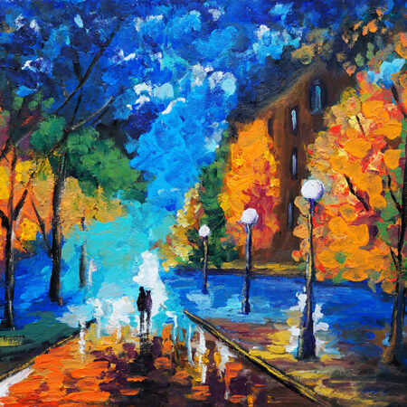 Πινακας σε καμβά RAIN WALK - Εργα Τεχνης Sticky 5