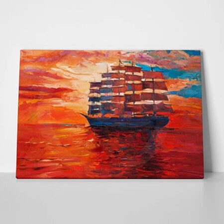 Πινακας σε καμβά SAILING FRIGATE - Βαρκες και Καραβια
