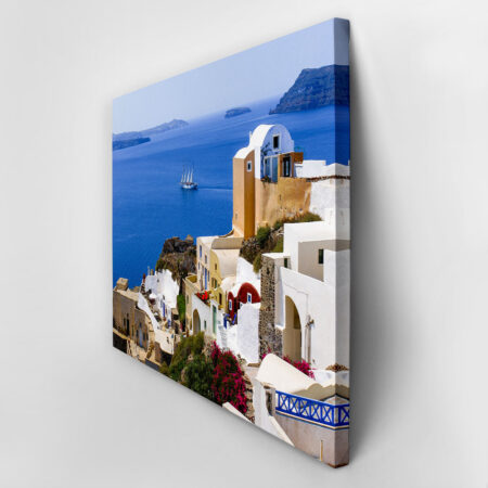 Πινακας σε καμβά SANTORINI SAILBOAT - Νησια Sticky 2