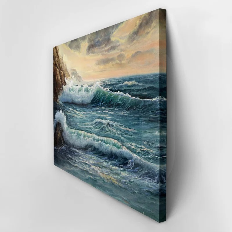 Πινακας σε καμβά SEA SHORE OIL PAINTING