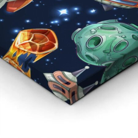 Πίνακας σε καμβά SOLAR SYSTEM COMIC - Παιδικοι και set Sticky 1