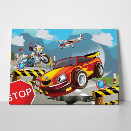Πινακας σε καμβά SPEEDING CAR