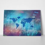 Πινακας σε καμβά STOCK MARKET BACKGROUND
