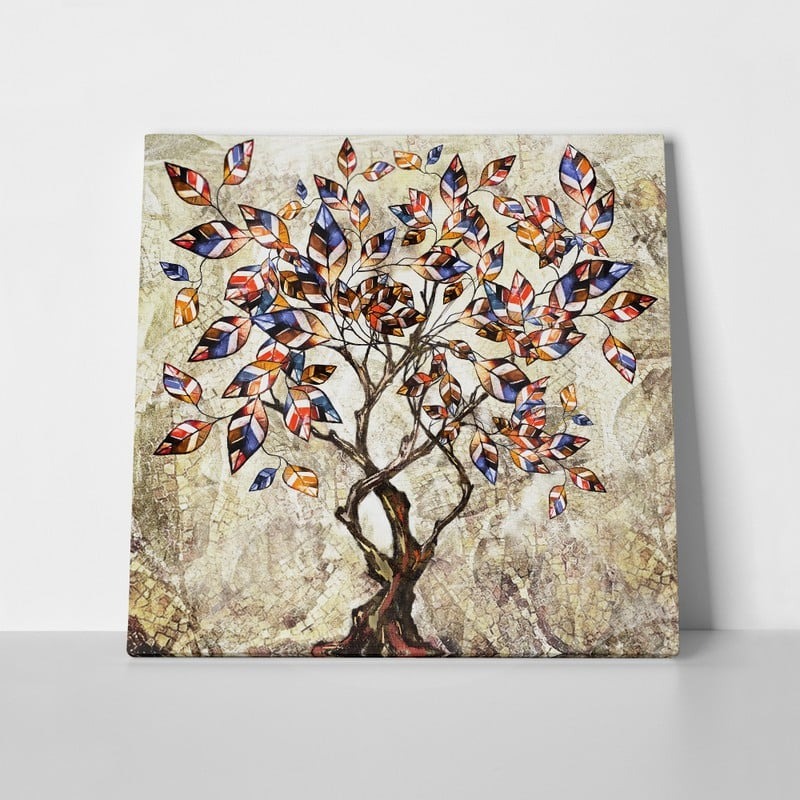 Πίνακας σε καμβά STYLIZED TREE OIL PAINTING