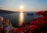 Πινακας σε καμβά SUNSET IN CALDERA SANTORINI