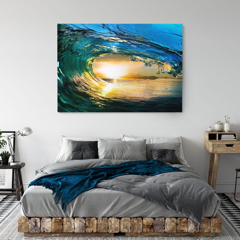 Πινακας σε καμβά SUNSET WAVE
