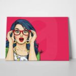 Πινακας σε καμβά SURPRISED WOMAN POP ART 2
