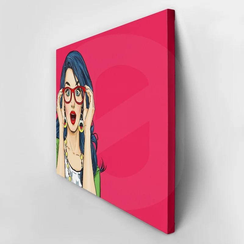 Πινακας σε καμβά SURPRISED WOMAN POP ART 2