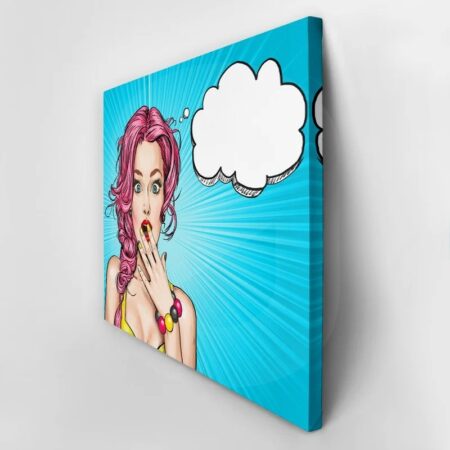 Πινακας σε καμβά SURPRISED WOMAN POP ART 3 - Πορτραιτα και Φιγουρες Sticky 2