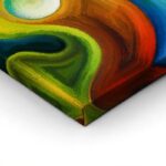 Πινακας σε καμβά SURREAL COLORFUL HUMAN PROFILES