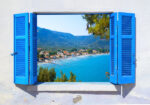 Πινακας σε καμβά THASSOS THROUGH WINDOW