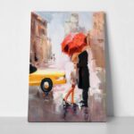Πινακας σε καμβά THESSALONIKI COUPLE IN RAIN