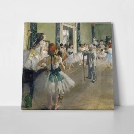 Τετράγωνος Πίνακας DEGAS - THE DANCING LESSON - Αντιγραφα ζωγραφων