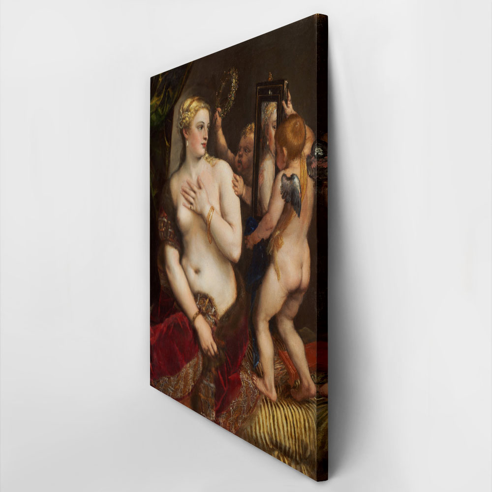 Πινακας σε καμβά TITIAN - VENUS MIRROR