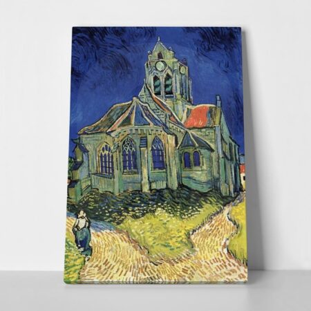 Πινακας σε καμβά VAN GOGH - CHURCH AT AUVERS - Vincent Van Gogh