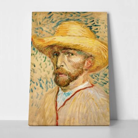 Πινακας σε καμβά VAN GOGH - SELF PORTRAIT WITH HAT - Vincent Van Gogh