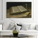 Πινακας σε καμβά VAN GOGH - STILL LIFE WITH BIBLE