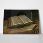 Πινακας σε καμβά VAN GOGH - STILL LIFE WITH BIBLE
