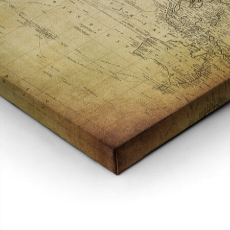Πινακας σε καμβά VINTAGE WORLD MAP 1814 - Χαρτες Sticky 1