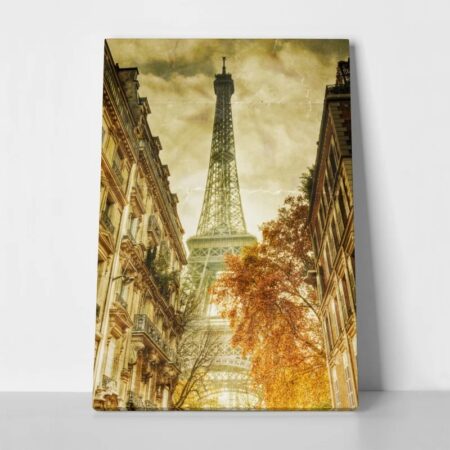 Πινακας σε καμβά VINTAGE EIFFEL 2 - Παρισι