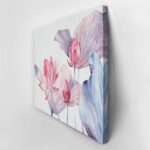 Πινακας σε καμβά WATERCOLOR BOTANICAL ILLUSTRATION LOTUS FLOWER