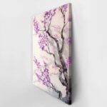 Πινακας σε καμβά WATERCOLOR SPRING LILAC JAPANESE STYLE PURPLE