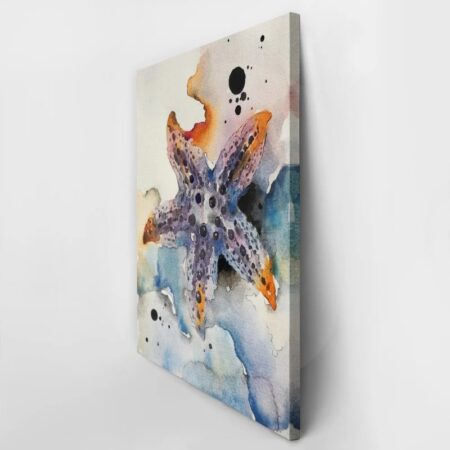 Πινακας σε καμβά WATERCOLOR STARFISH 2 - Κοχυλια Sticky 2