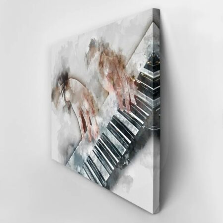 Πινακας σε καμβά WOMAN PLAYING PIANO - Πιανο - Πληκτροφορα οργανα Sticky 2
