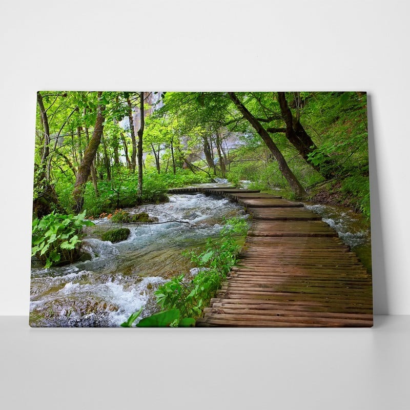 Πινακας σε καμβά WOODEN PATH