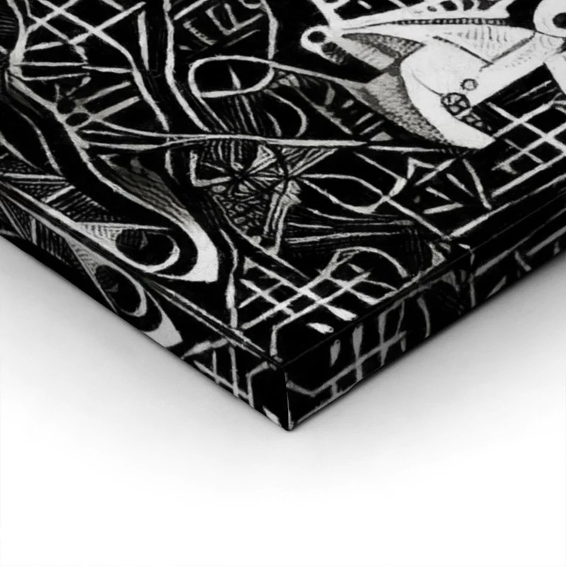 Πινακας σε καμβά YACHTS ON REGATTA MONOCHROME CUBISM
