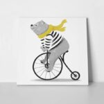 Πίνακας σε καμβά ANIMAL ILLUSTRATION BEAR CYCLE