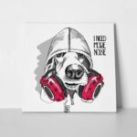 Πίνακας σε καμβά BASSET HOUND DOG HOOD